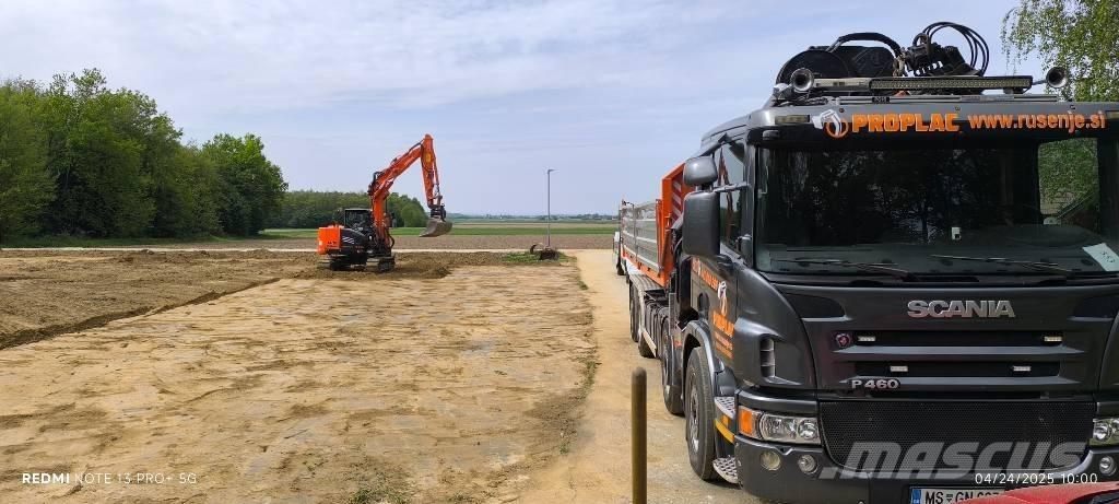 Scania P 460 Containertrucks met kabelsysteem