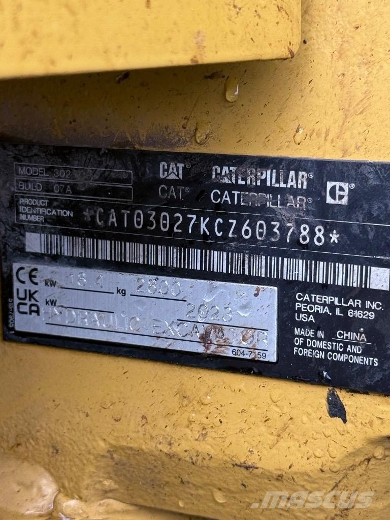 CAT 302.7 CR Minigraafmachines < 7t