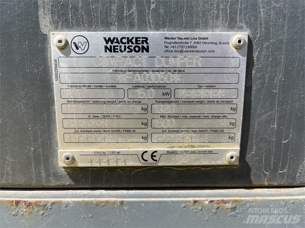 Wacker Neuson DT 15 Mini Dumpers