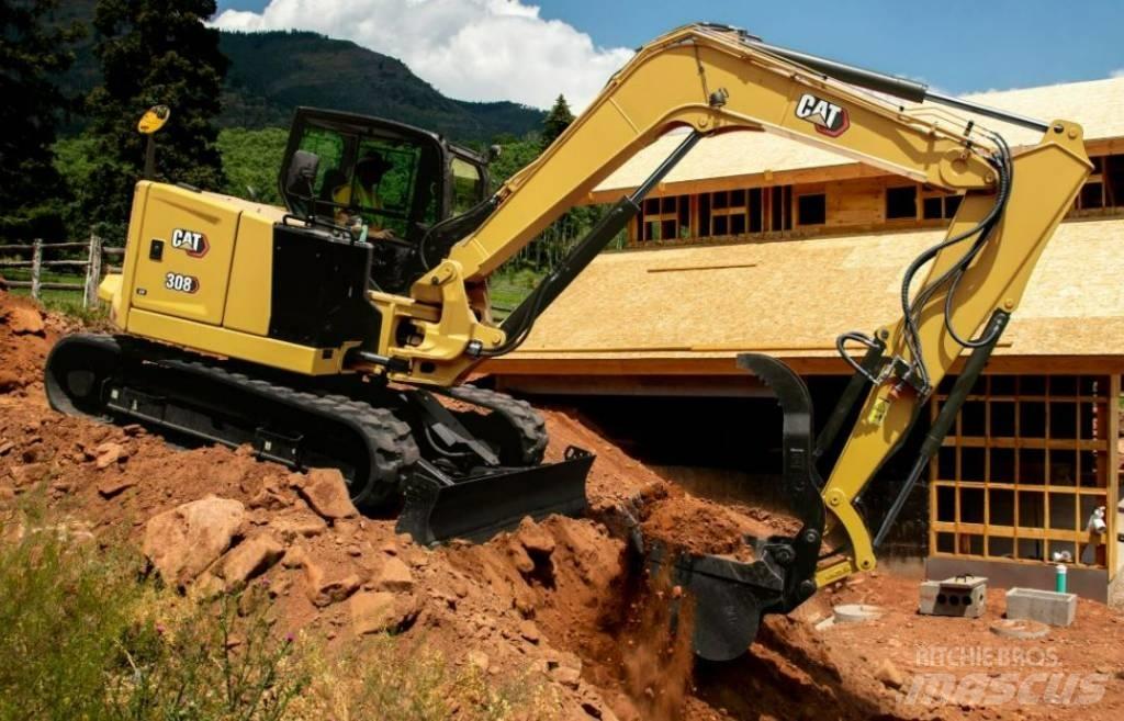 CAT 308 E CR UTHYRES Midigraafmachines 7t - 12t