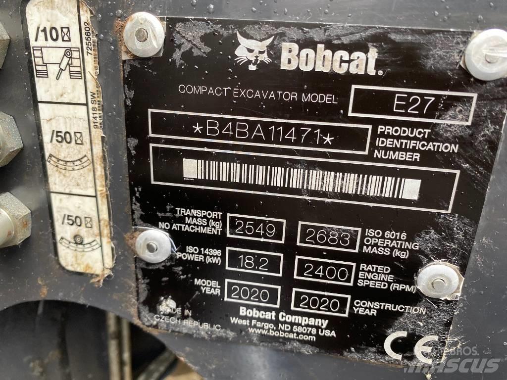 Bobcat E 27 Z Minigraafmachines < 7t