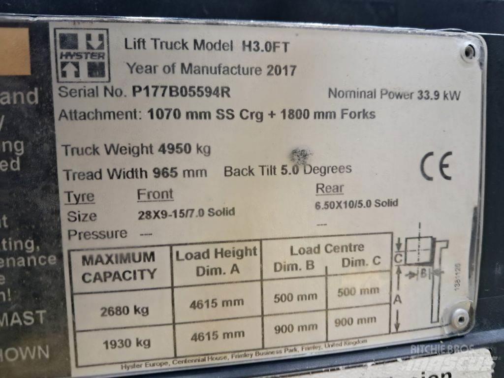 Hyster H3.0FT Elektrische heftrucks