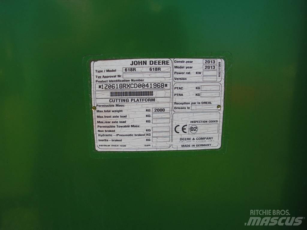 John Deere 618 R Maaidorser aanbouwdelen