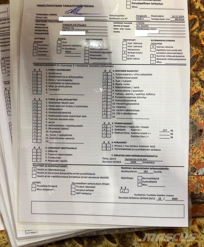 JLG 2630 ES Schaarhoogwerkers