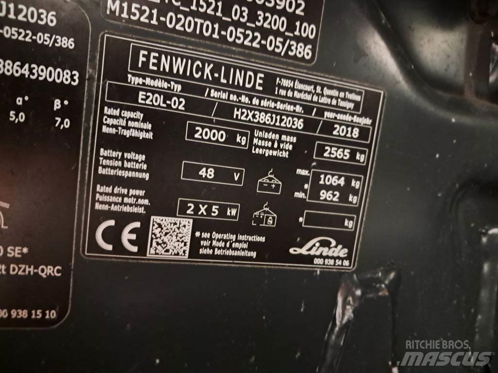 Linde E20L-02 Elektrische heftrucks