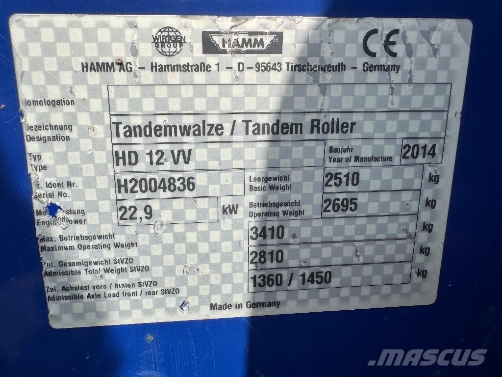 Hamm HD 12 VV Duowalsen