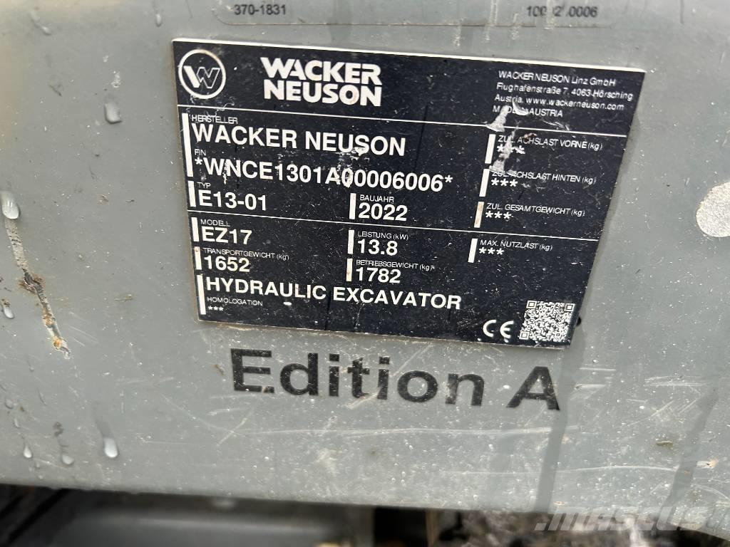 Wacker Neuson EZ17 Rupsgraafmachines