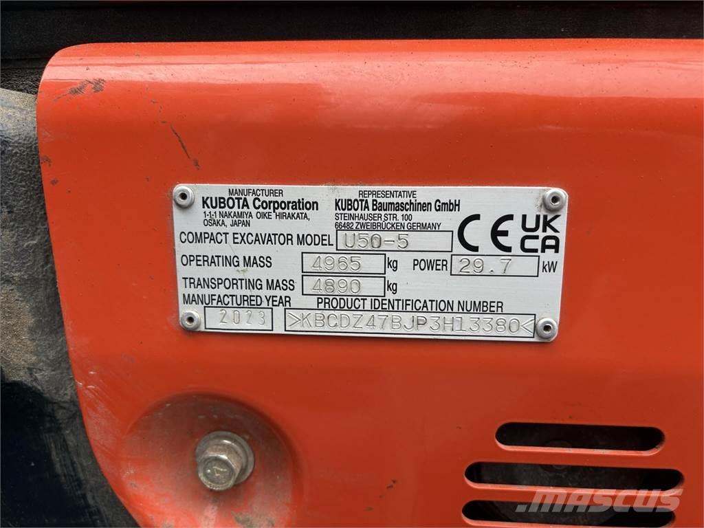 Kubota U50-5 Minigraafmachines < 7t