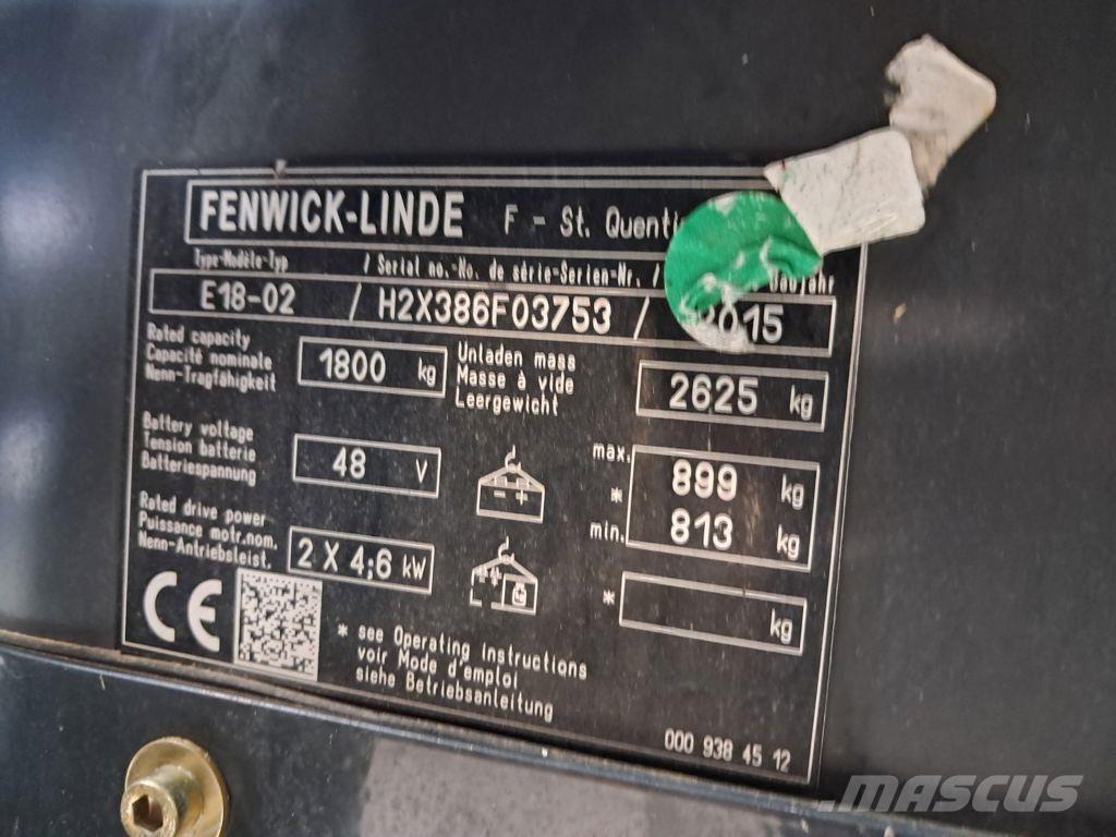 Linde E18-02 Elektrische heftrucks