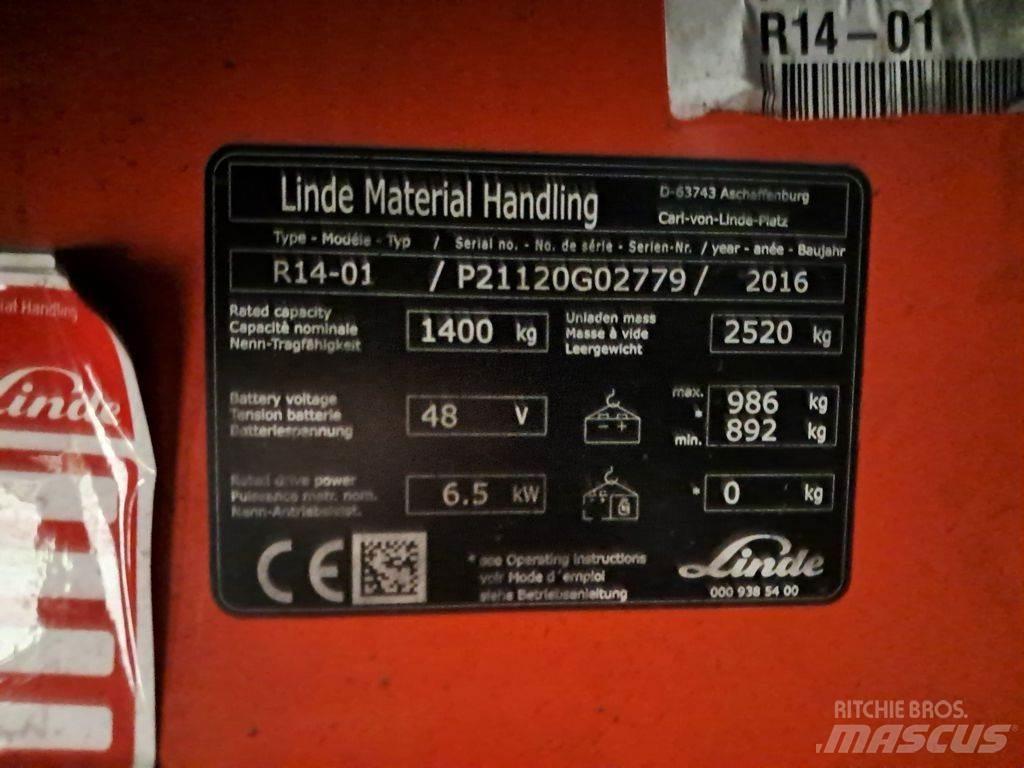Linde R14-01 Reachtruck voor hoog niveau