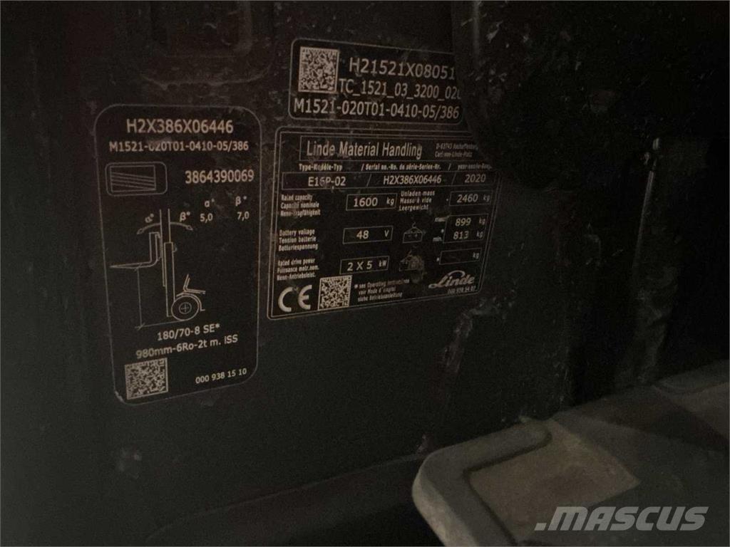 Linde E16P Elektrische heftrucks