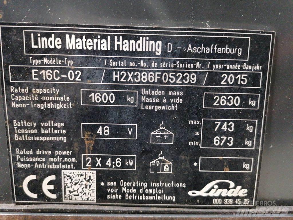 Linde E16C-02 Elektrische heftrucks