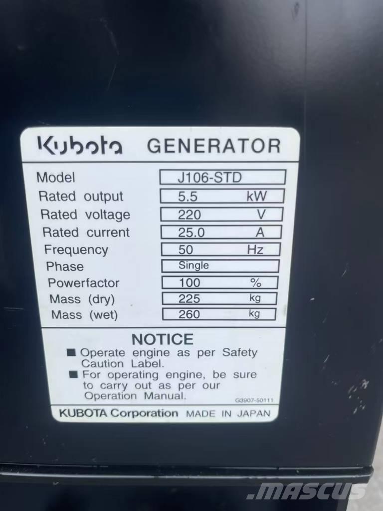 Kubota J106 Diesel generatoren