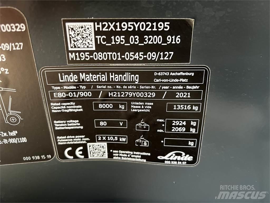 Linde E80/900 Elektrische heftrucks