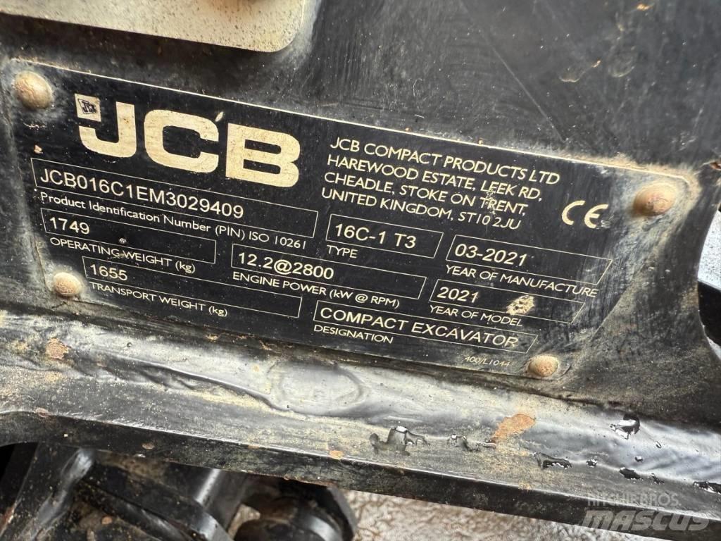 JCB 16 C-1 Minigraafmachines < 7t