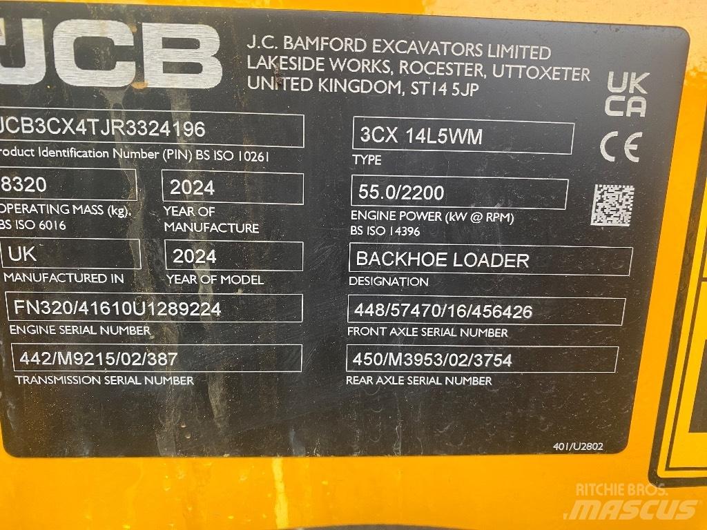 JCB 3 CX 14 Graaf-laadcombinaties