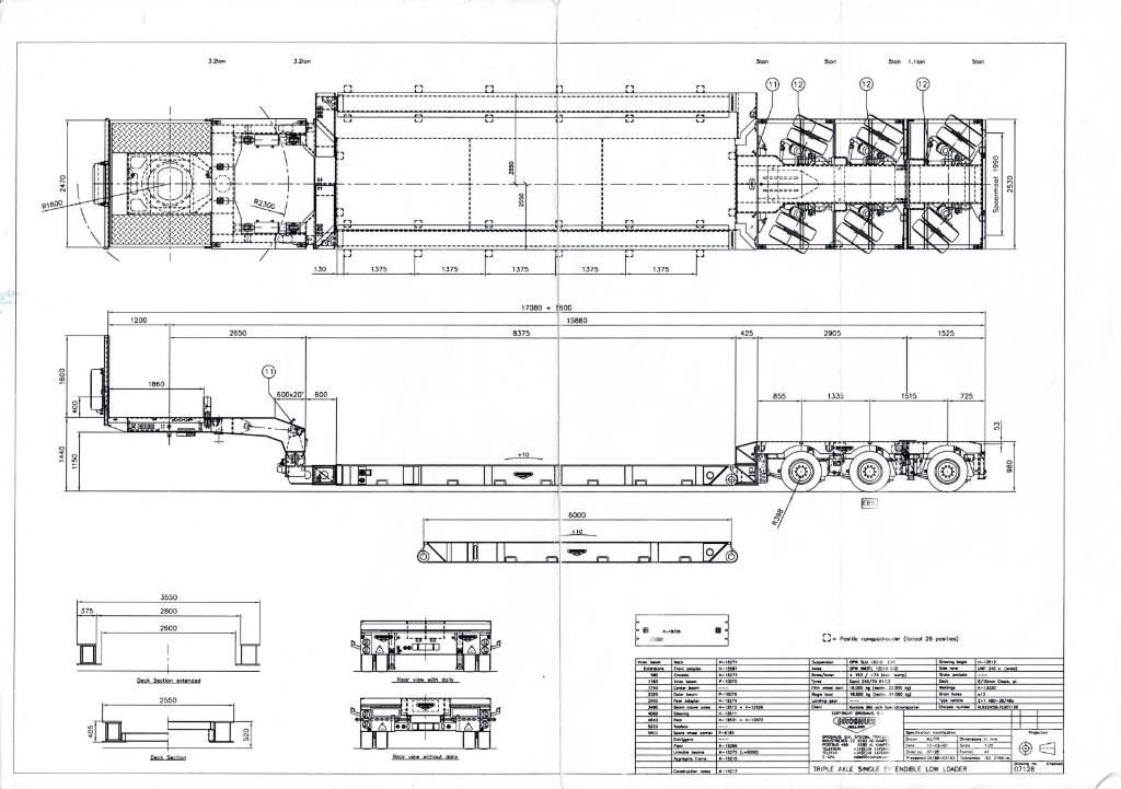 Broshuis Low loader Diepladers