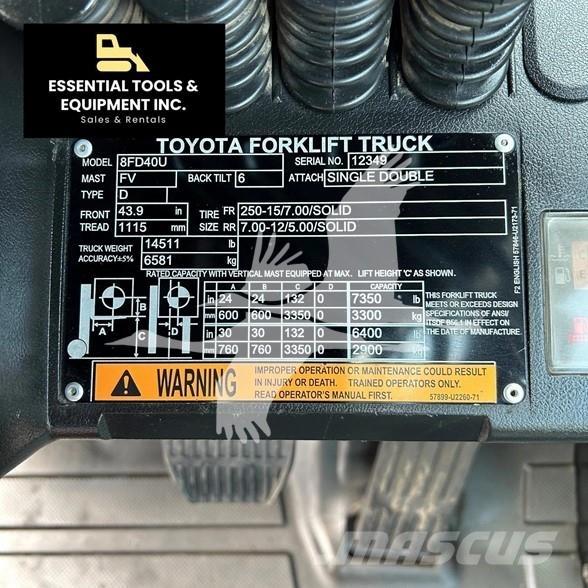 Toyota 8FD40U Diesel heftrucks