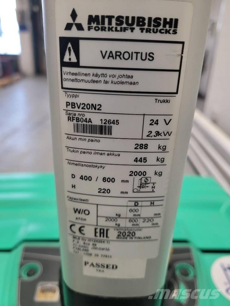 Mitsubishi PBV 20 N2 Pallettruck met meerij platform