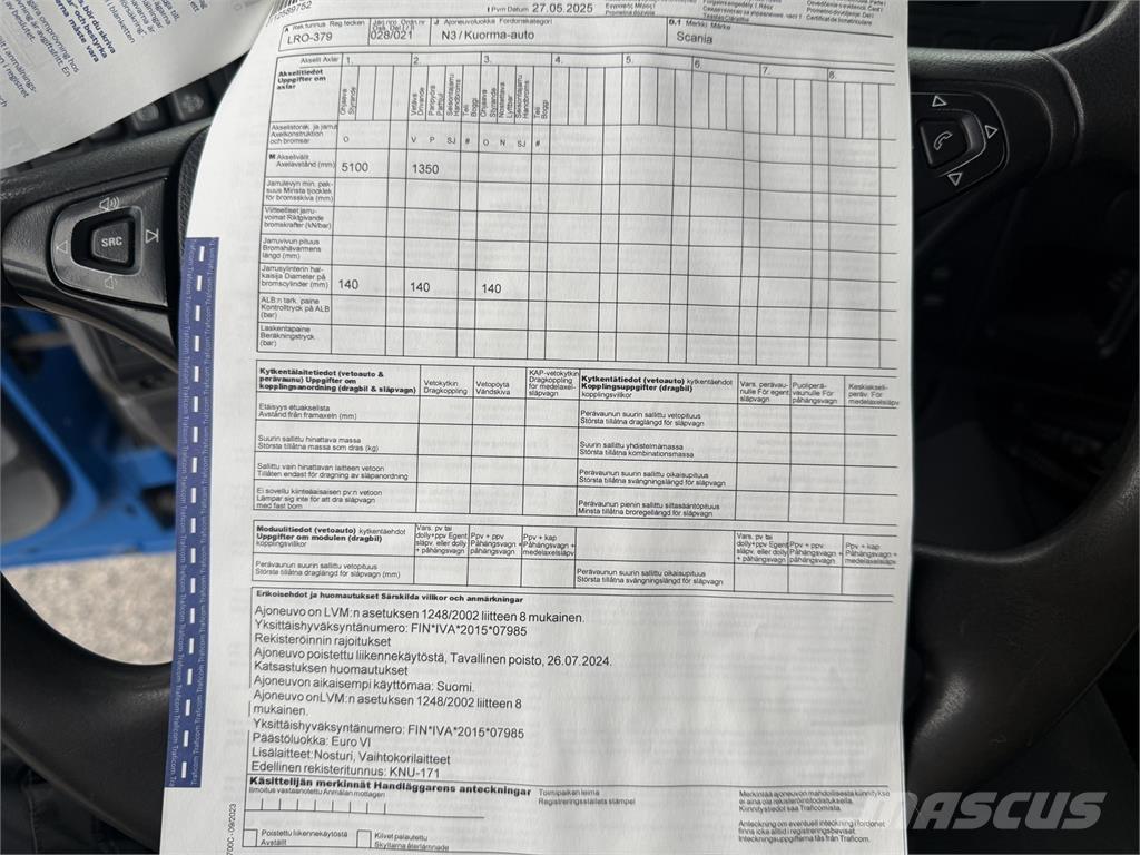 Scania P 410 6X2 Vlakke laadvloer met kraan