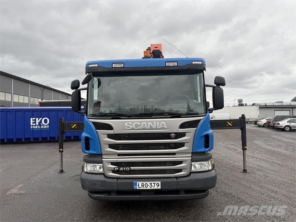 Scania P 410 6X2 Vlakke laadvloer met kraan