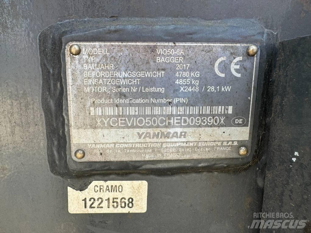 Yanmar ViO50-6A Minigraafmachines < 7t