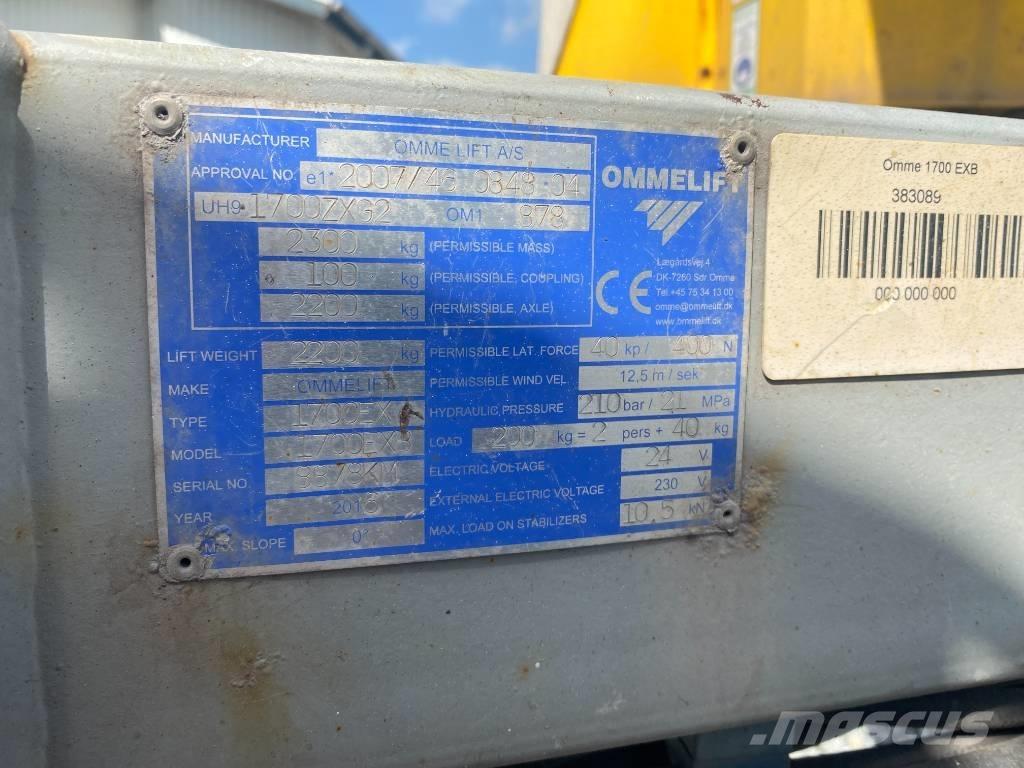 Omme 1700 EBX Aanhanger hoogwerkers