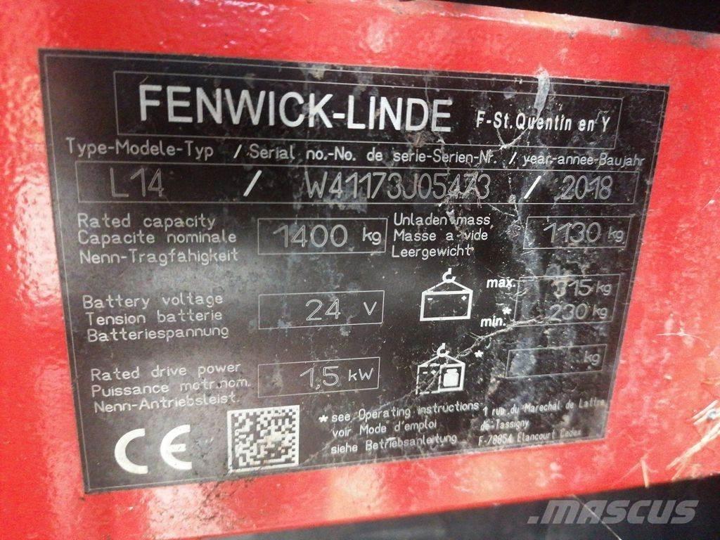 Linde L14 Meeloop stapelaar