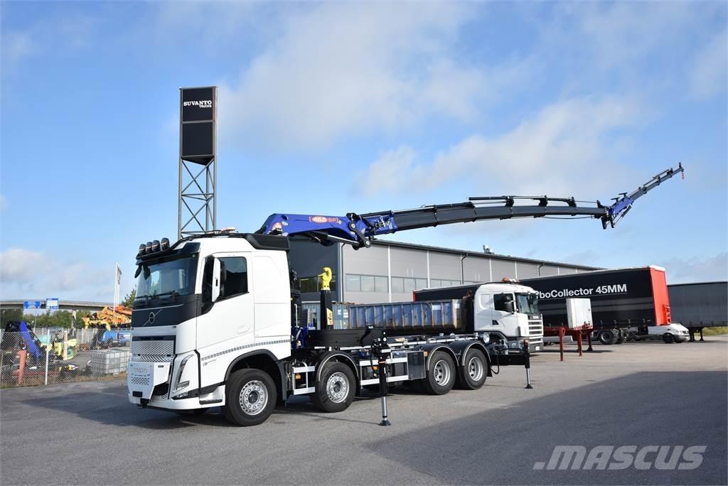 Volvo FH 540 8X4 Vlakke laadvloer met kraan