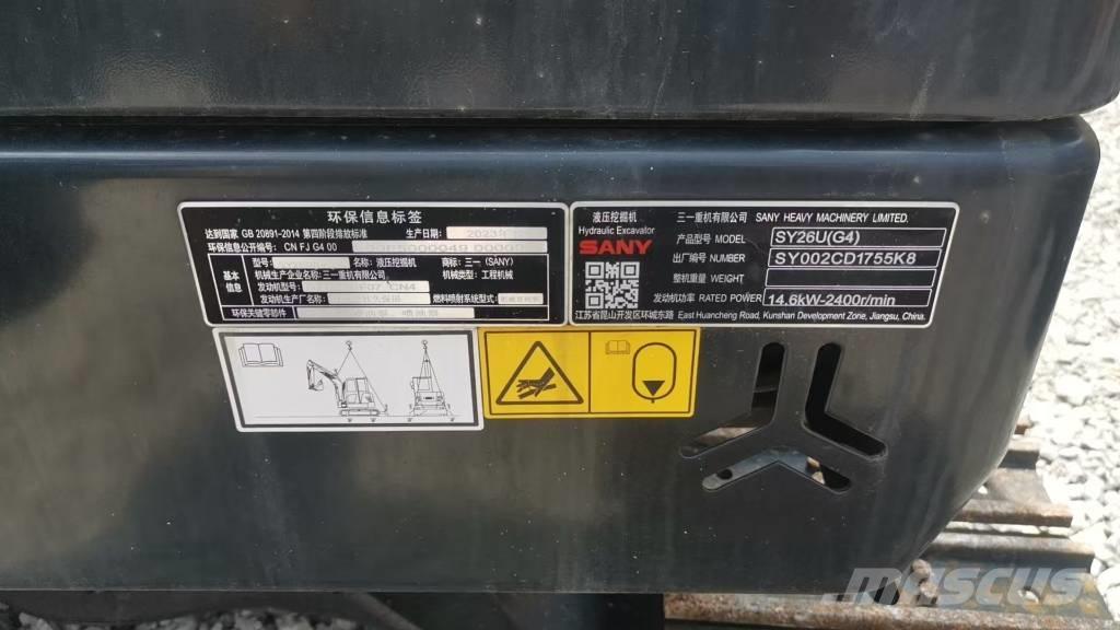 Sany SY26U Minigraafmachines < 7t