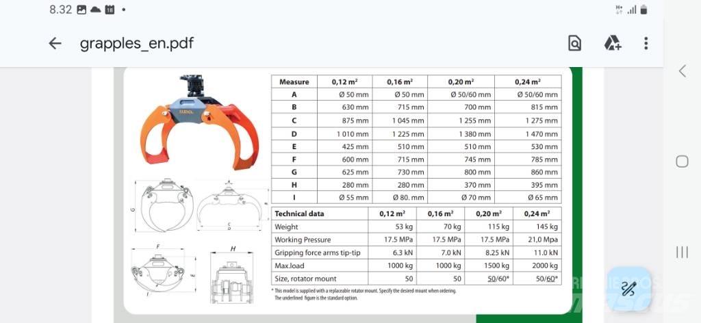 Farma koura 0.24 Grijpers
