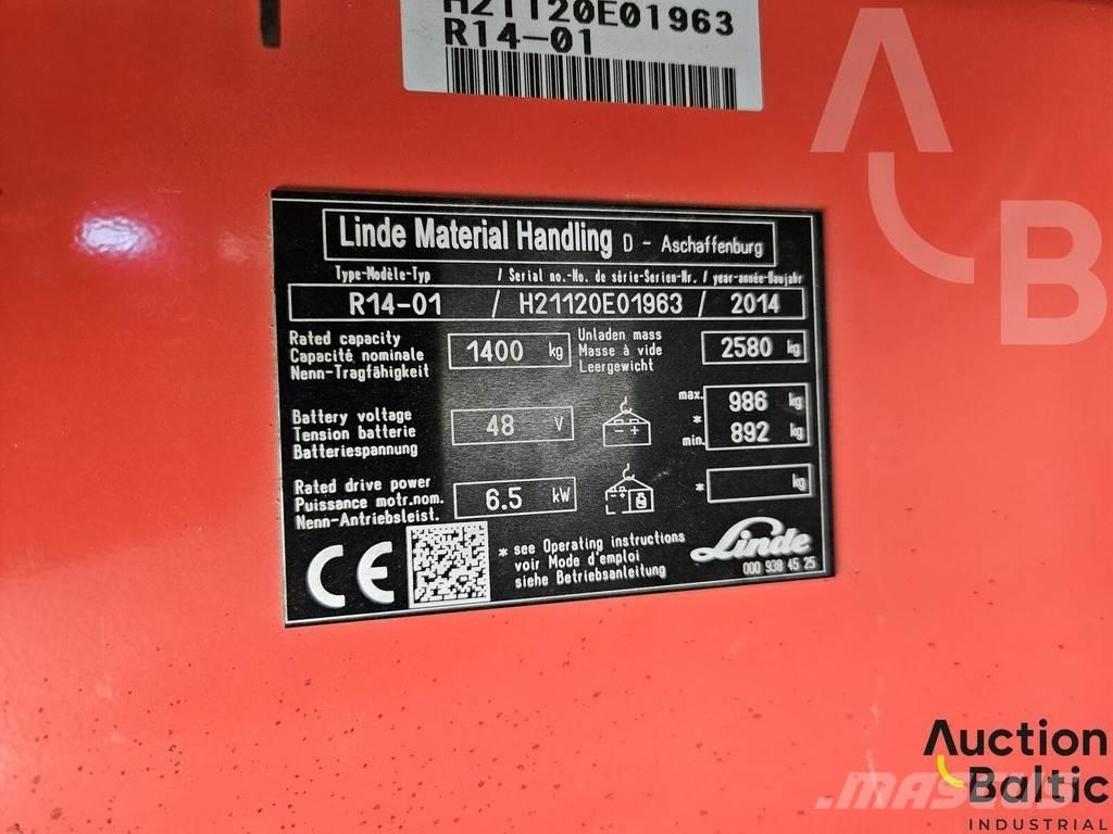 Linde R14-01 Orderpicker voor middelhoog niveau