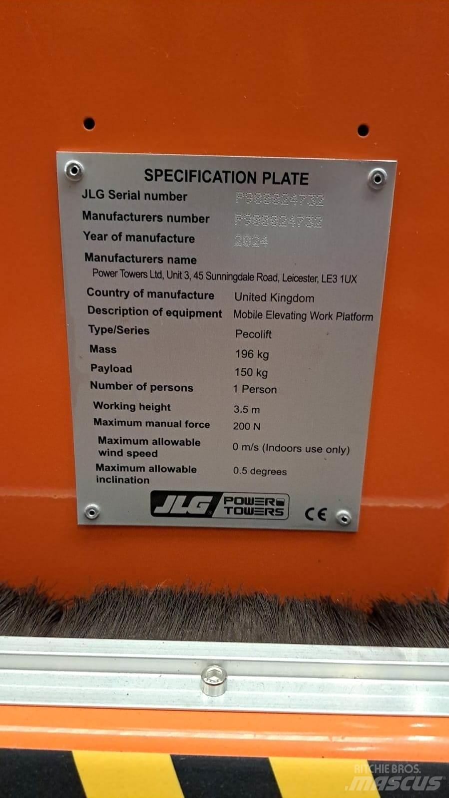 JLG Pecolift Andere liften en hoogwerkers