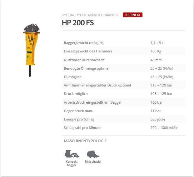 Indeco HP 200 FS Hamers en brekers