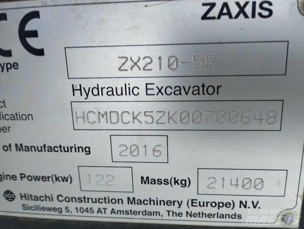 Hitachi ZX 210-5B Rupsgraafmachines