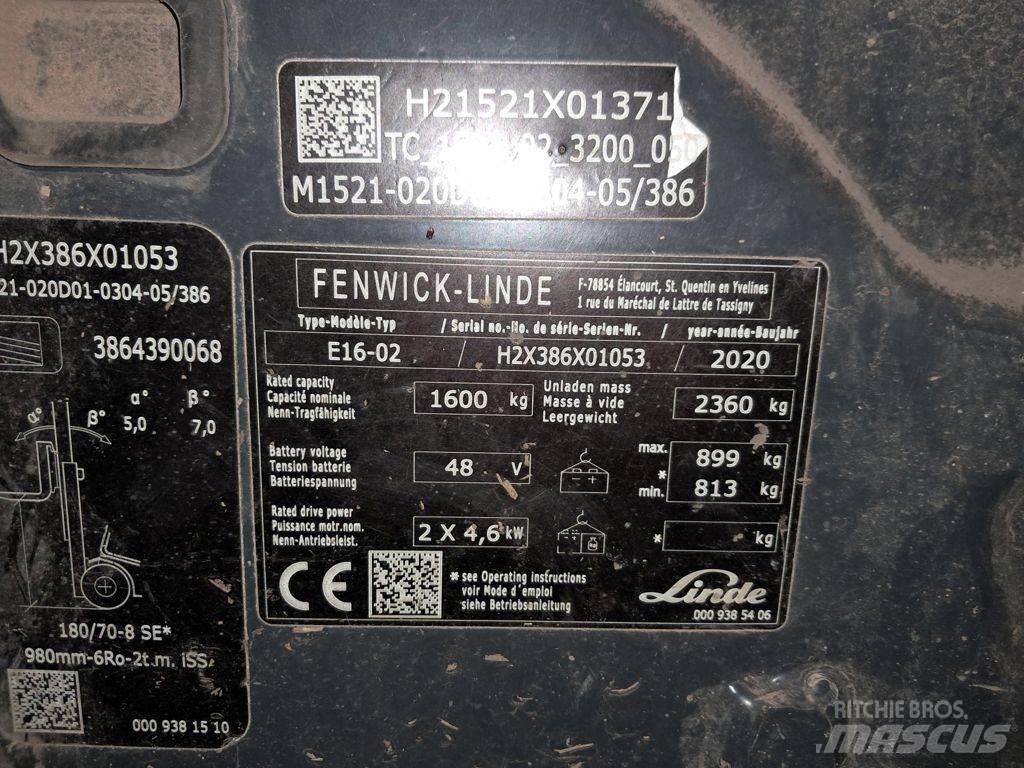 Linde E16-02 Elektrische heftrucks
