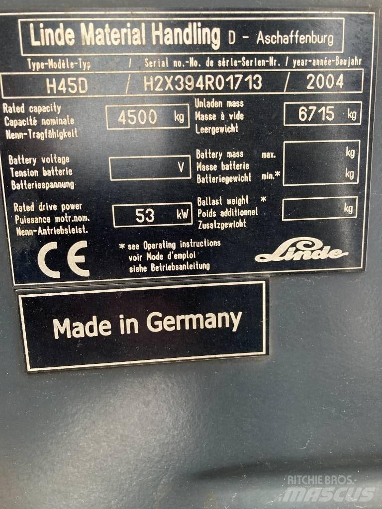Linde H45D/394-01 Diesel heftrucks