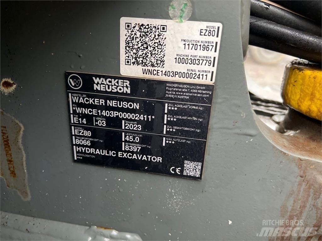Wacker Neuson EZ80 Rupsgraafmachines