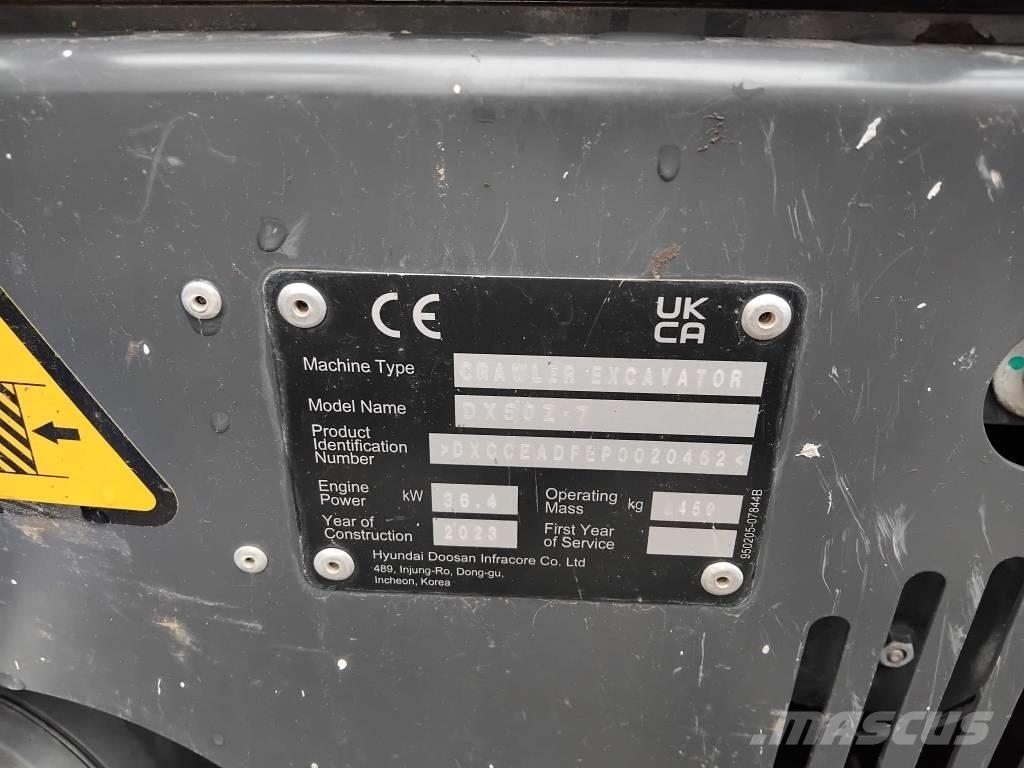 Develon DX 50 Z-7 Minigraafmachines < 7t