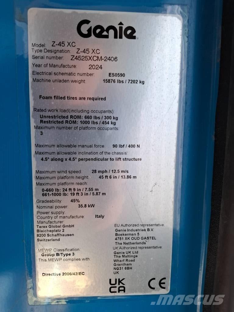 Genie Z45XC Knikarmhoogwerkers