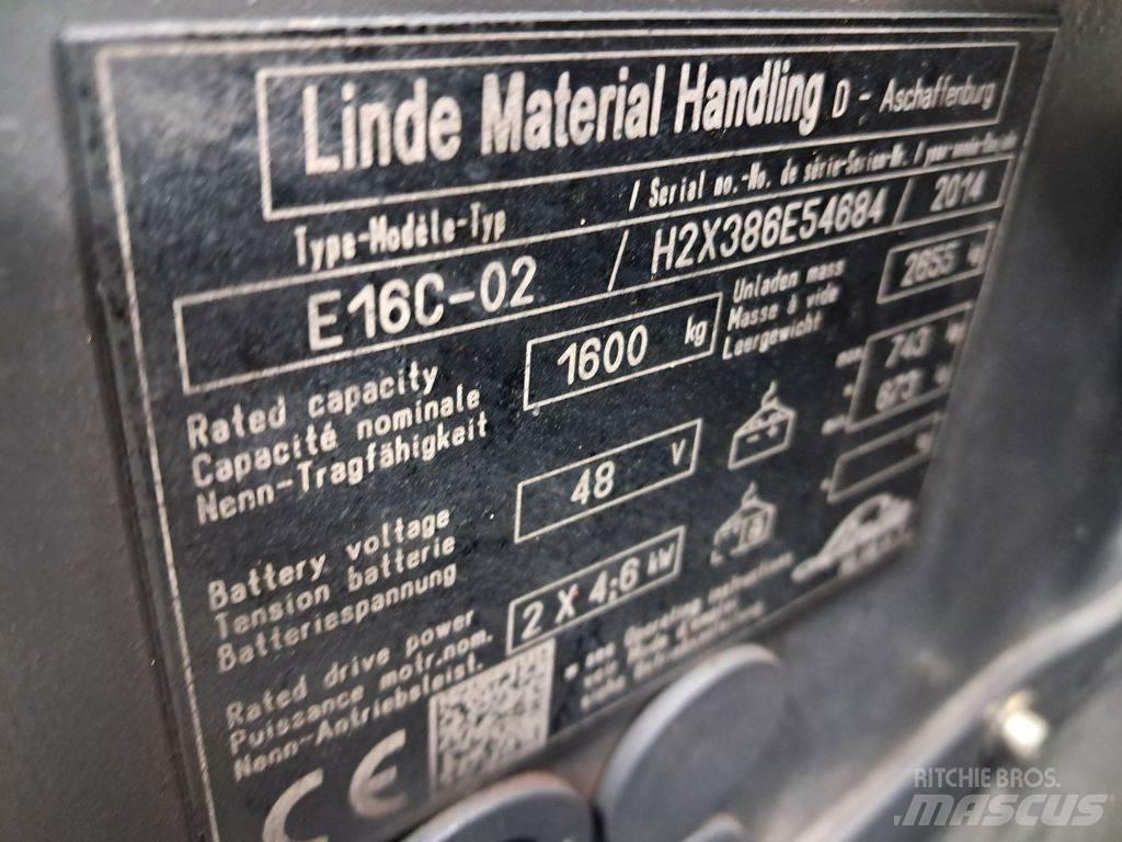 Linde E16C-02 Elektrische heftrucks