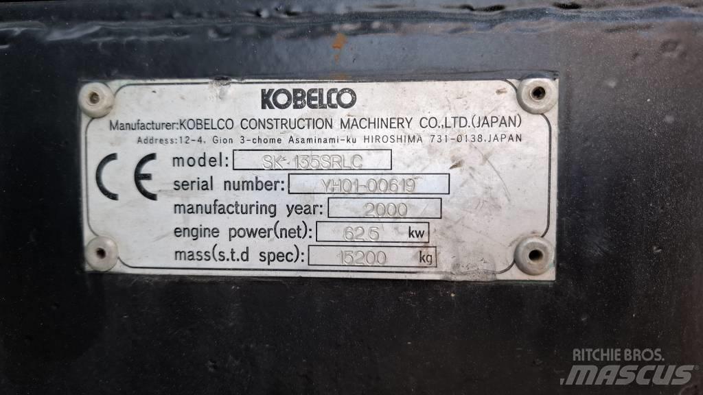 Kobelco SK 135 SR LC Rupsgraafmachines