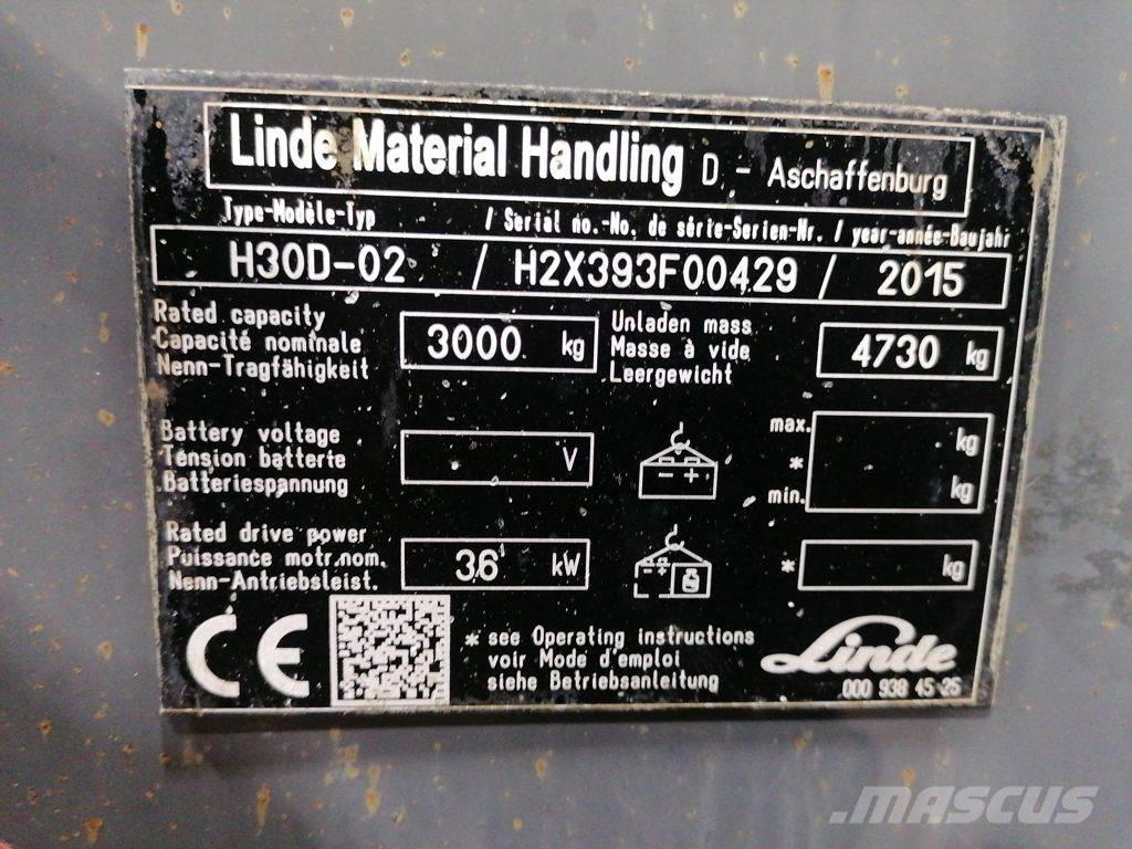 Linde H30D-02 Diesel heftrucks