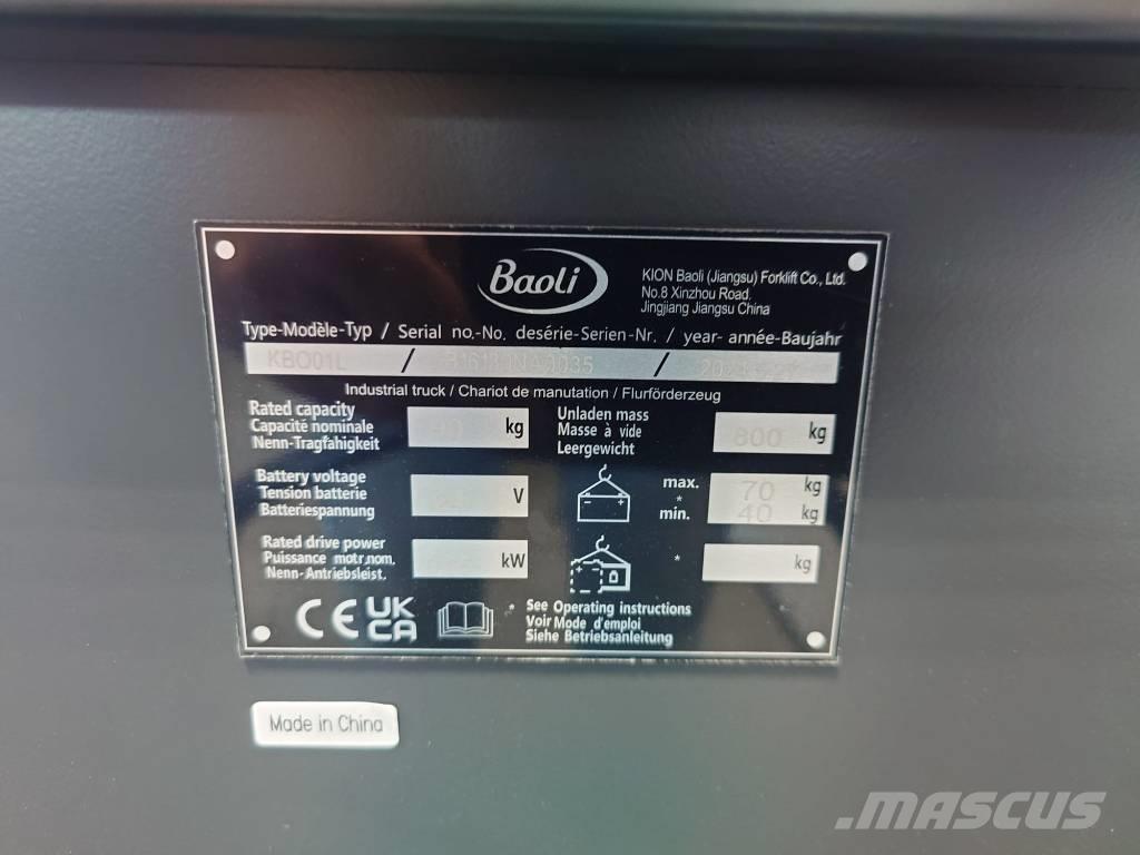 Baoli KBO-01L Li-ION Orderpicker voor middelhoog niveau