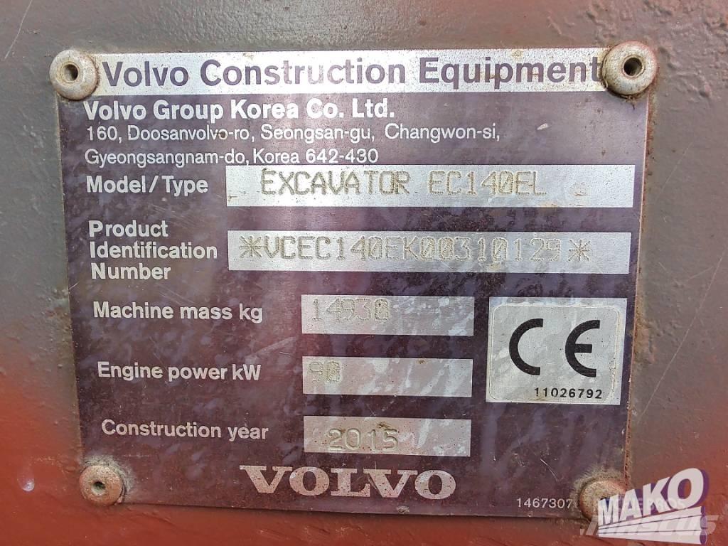 Volvo EC 140 EL Rupsgraafmachines
