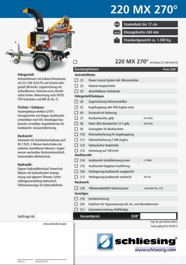 Schliesing 220 MX Houtversnipperaars