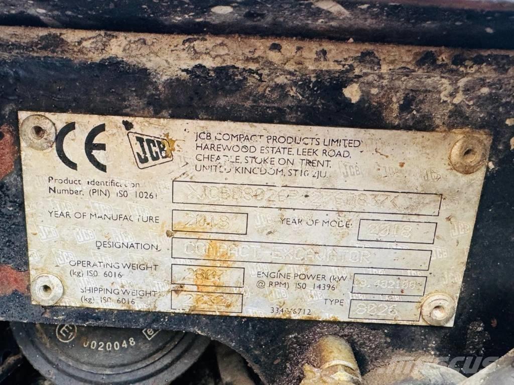 JCB 8026 CTS Minigraafmachines < 7t