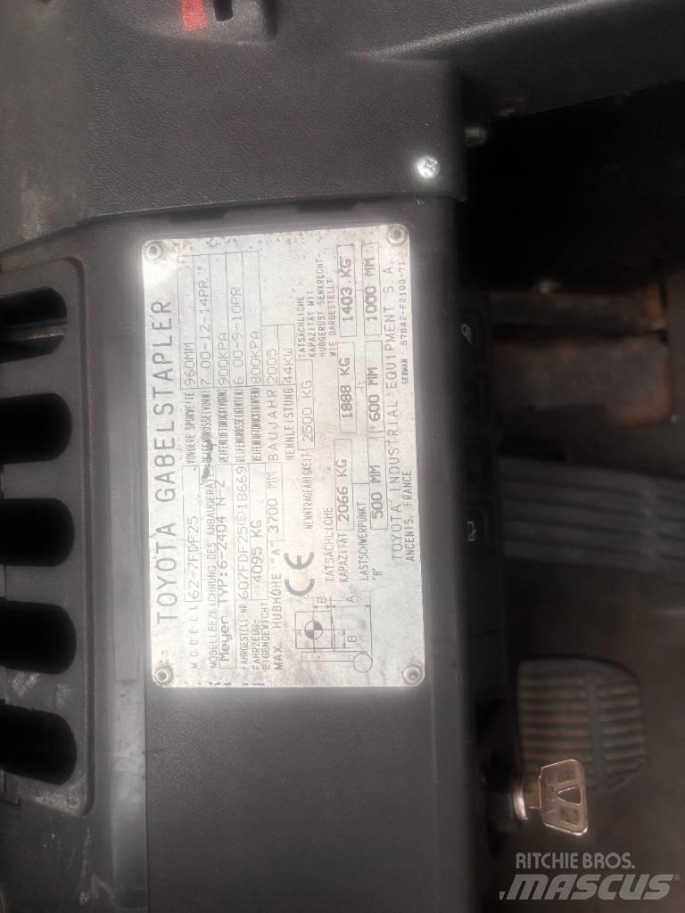 Toyota 62-7 FDF 25 Diesel heftrucks