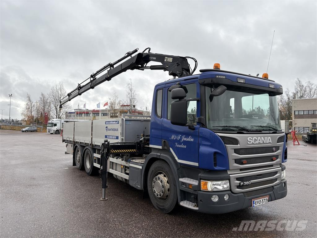 Scania P360 6x2*4 Vlakke laadvloer met kraan