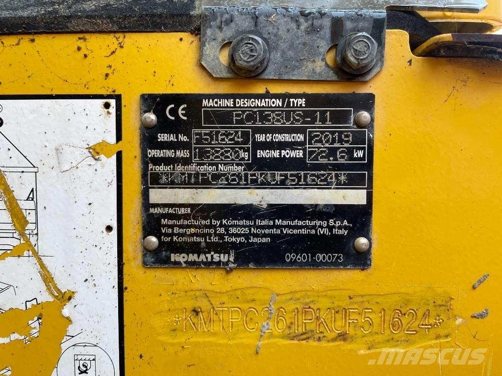 Komatsu PC 138 US-11 Rupsgraafmachines